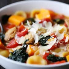 Sweet Potato, Sausage & Kale Soup