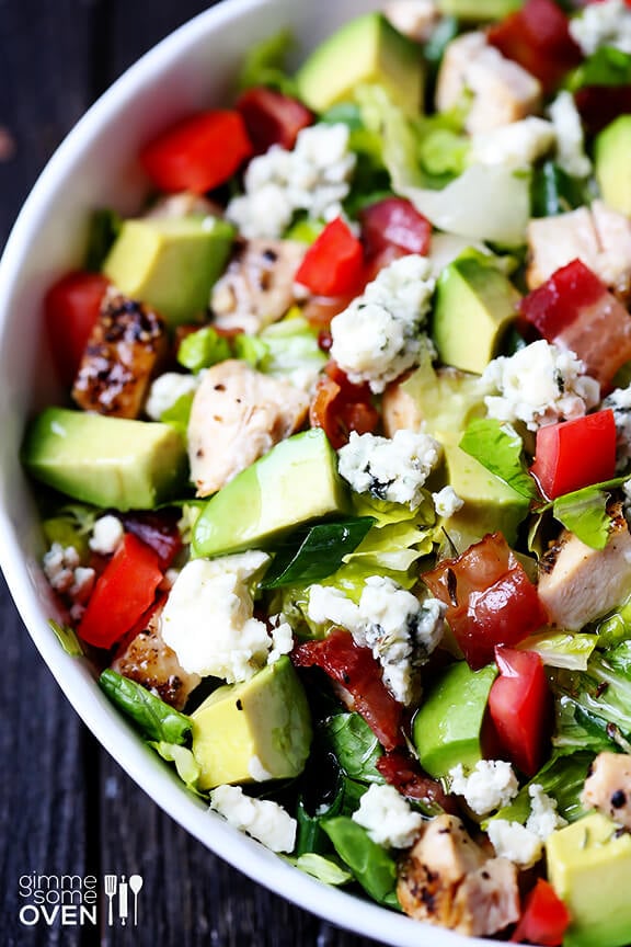 Chicken, Bacon &amp; Avocado Chopped Salad | Gimme Some Oven