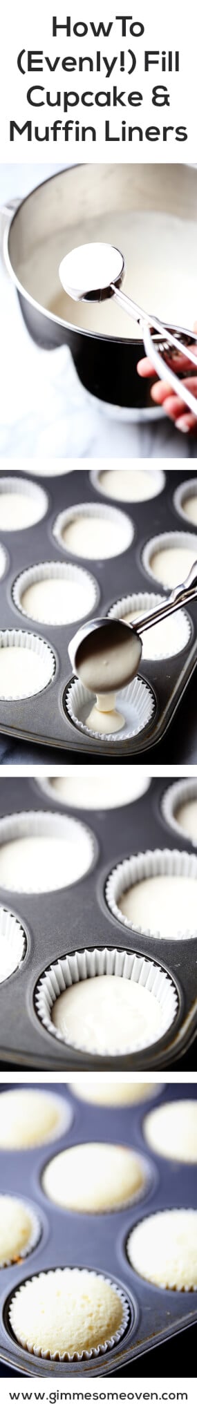 How To (Evenly!) Fill Cupcake & Muffin Liners | gimmesomeoven.com