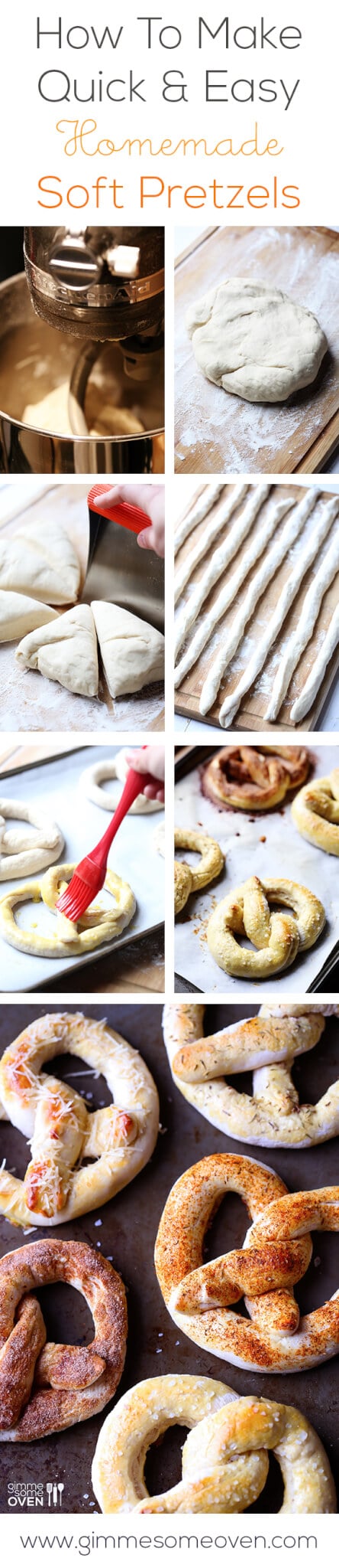 How To Make Quick & Easy Homemade Soft Pretzels | gimmesomeoven.com