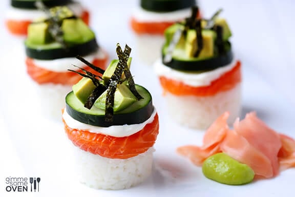 Philadelphia Sushi Stacks | gimmesomeoven.com