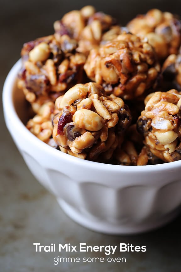 Trail Mix Energy Bites | gimmesomeoven.com