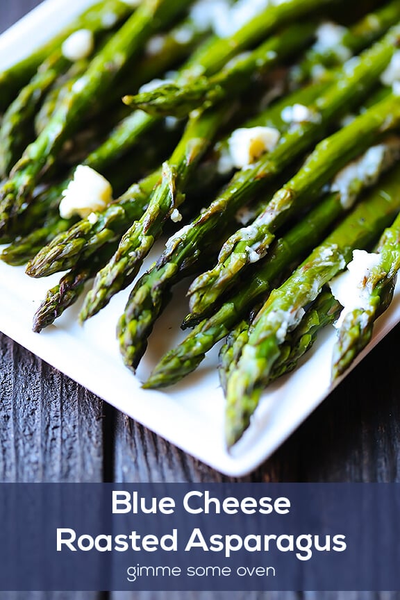 Blue Cheese Roasted Asparagus | gimmesomeoven.com