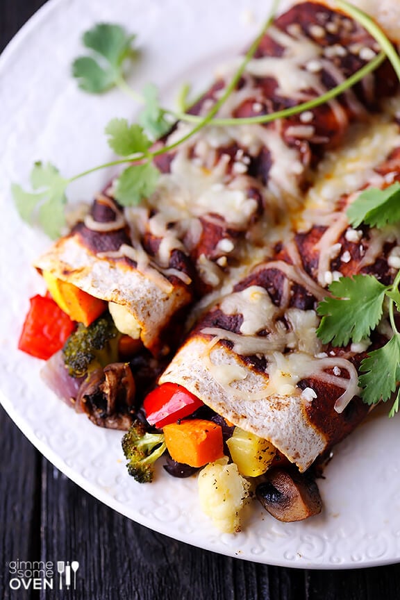 Roasted Vegetable Enchiladas Gimme Some Oven