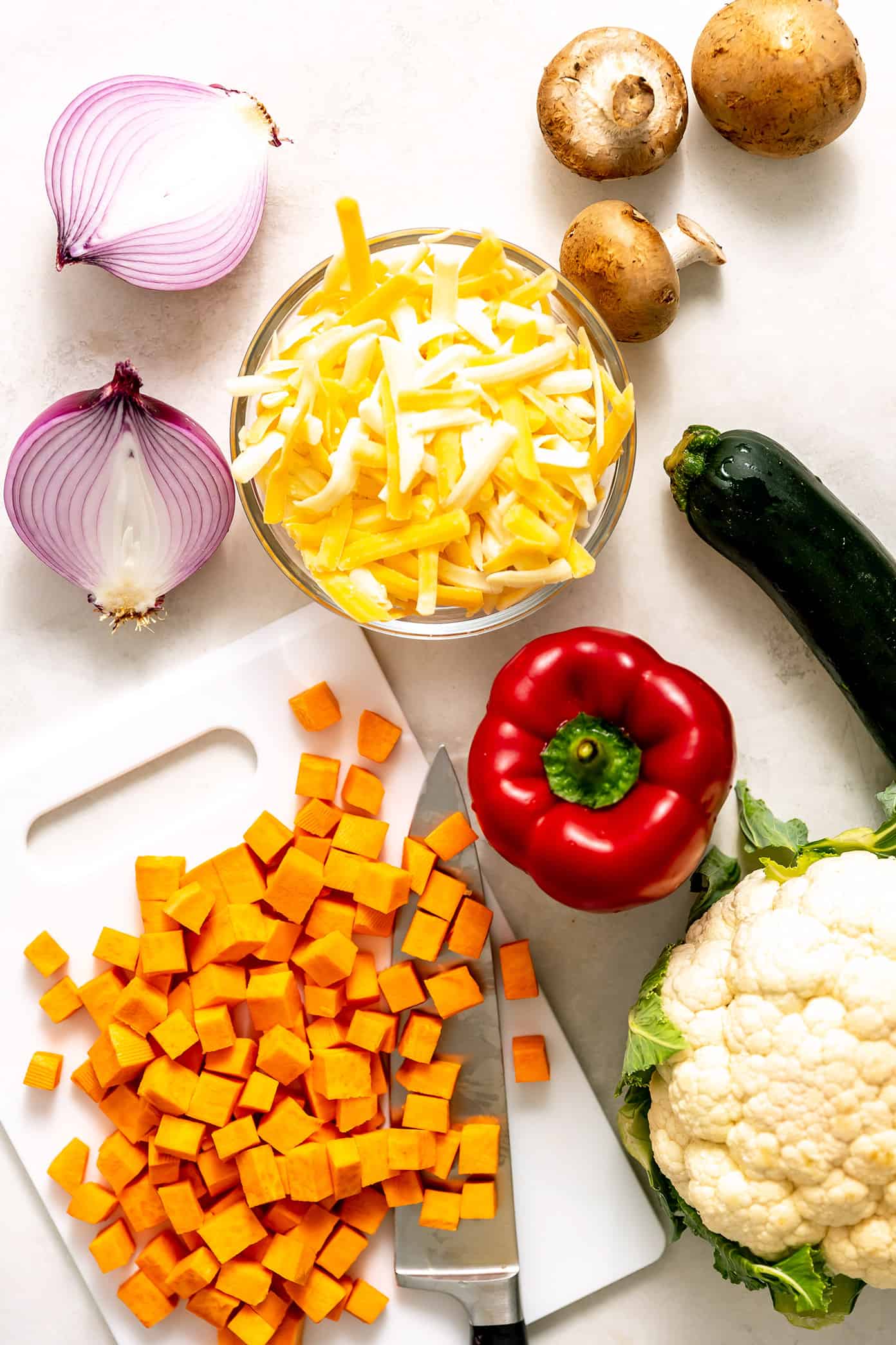 Ingredientes para Enchiladas de Legumes Assados