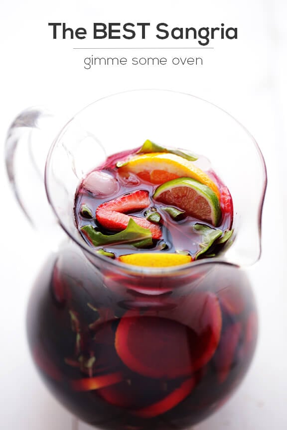 The BEST Sangria Recipe | gimmesomeoven.com