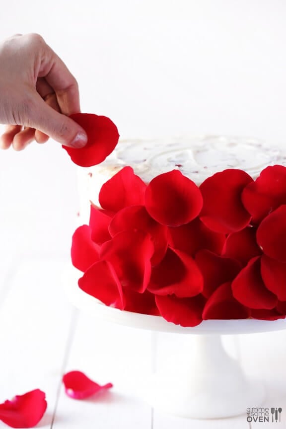 Rose Cake Recipe - made with fresh (edible!) roses | gimmesomeoven.com
