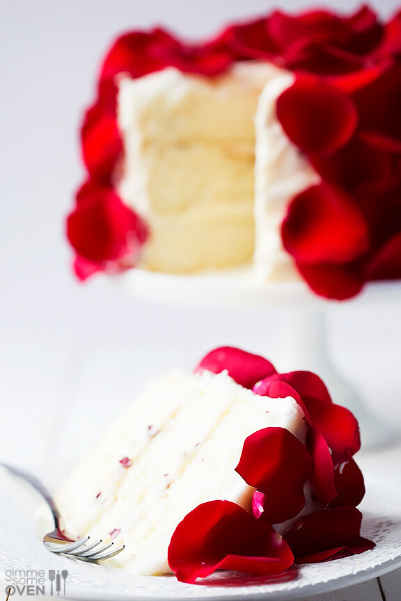 Rose Cake Recipe - made with fresh (edible!) roses | gimmesomeoven.com