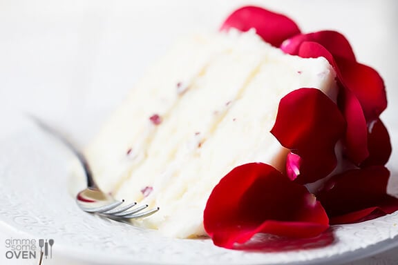 Rose Cake Recipe - made with fresh (edible!) roses | gimmesomeoven.com