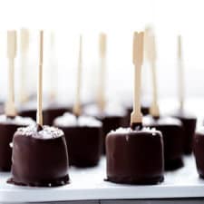 Salted Chocolate Frozen Banana Bites