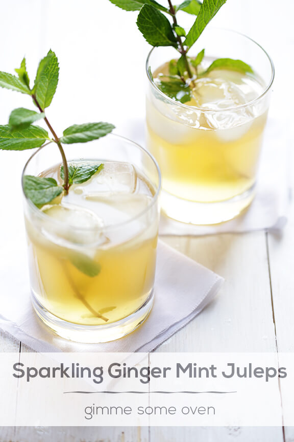 Sparkling Ginger Mint Julep Recipe | gimmesomeoven.com