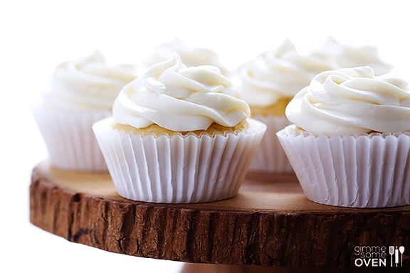 Honey Lemon Cupcakes (with Honey Cream Cheese Frosting) | gimmesomeoven.com