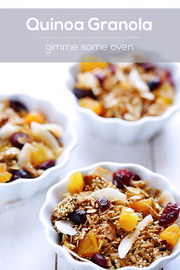 Quinoa Granola Recipe | gimmesomeoven.com