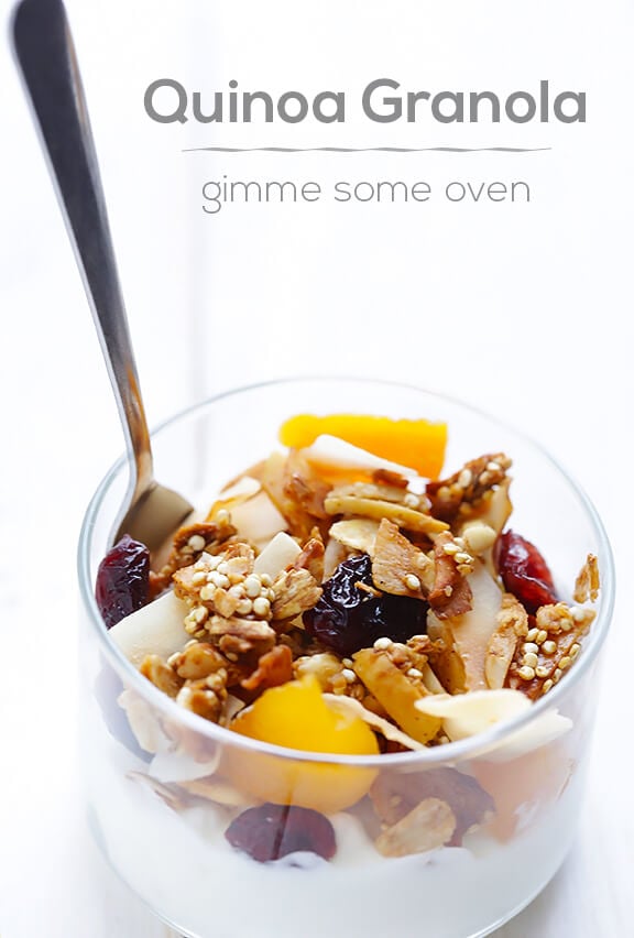 Quinoa Granola Recipe | gimmesomeoven.com