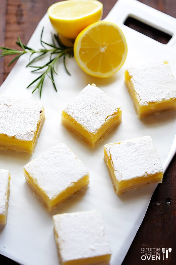 Rosemary Lemon Bars | gimmesomeoven.com