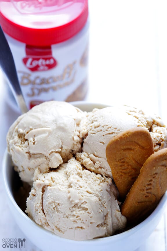 Biscoff Ice Cream Recipe | gimmesomeoven.com