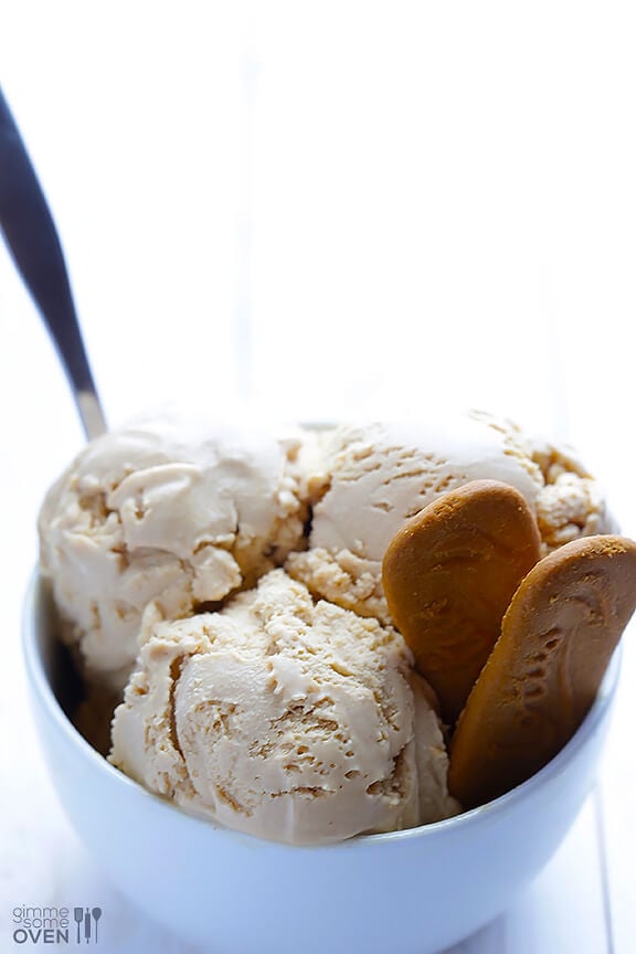 Biscoff Ice Cream Recipe | gimmesomeoven.com