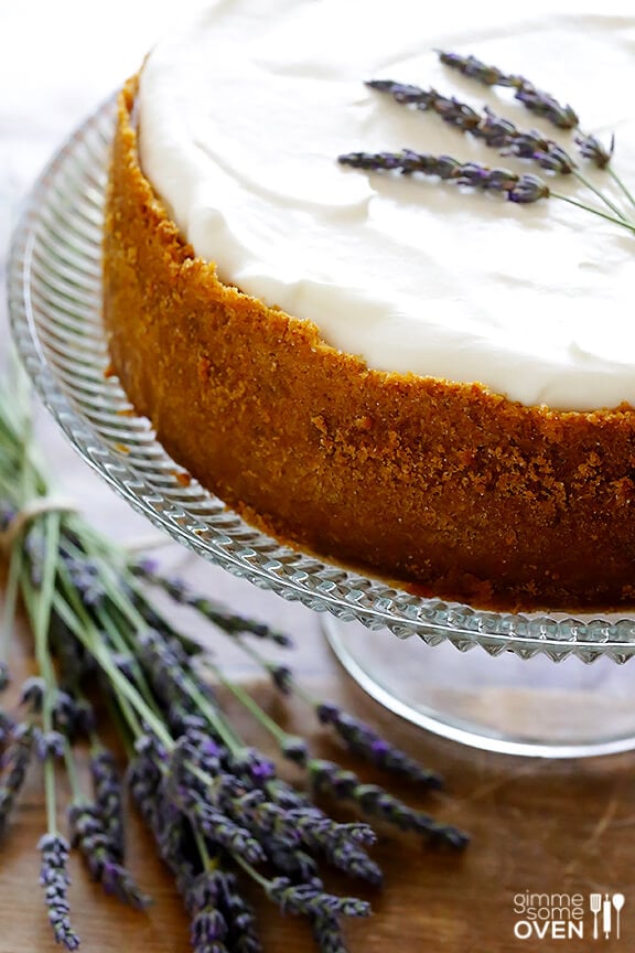 Lavender Cheesecake | gimmesomeoven.com