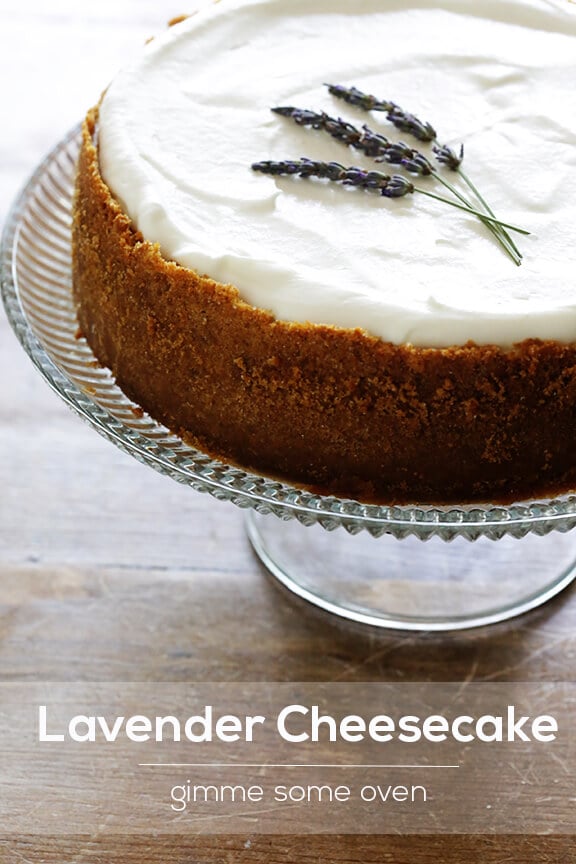 Lavender Cheesecake | gimmesomeoven.com