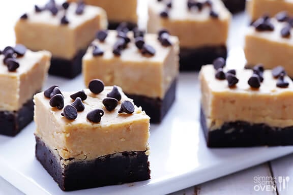 Peanut Butter Fudge Brownies | gimmesomeoven.com