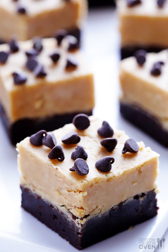 Peanut Butter Fudge Brownies | gimmesomeoven.com