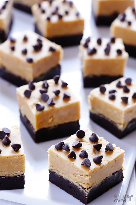 Peanut Butter Fudge Brownies | gimmesomeoven.com