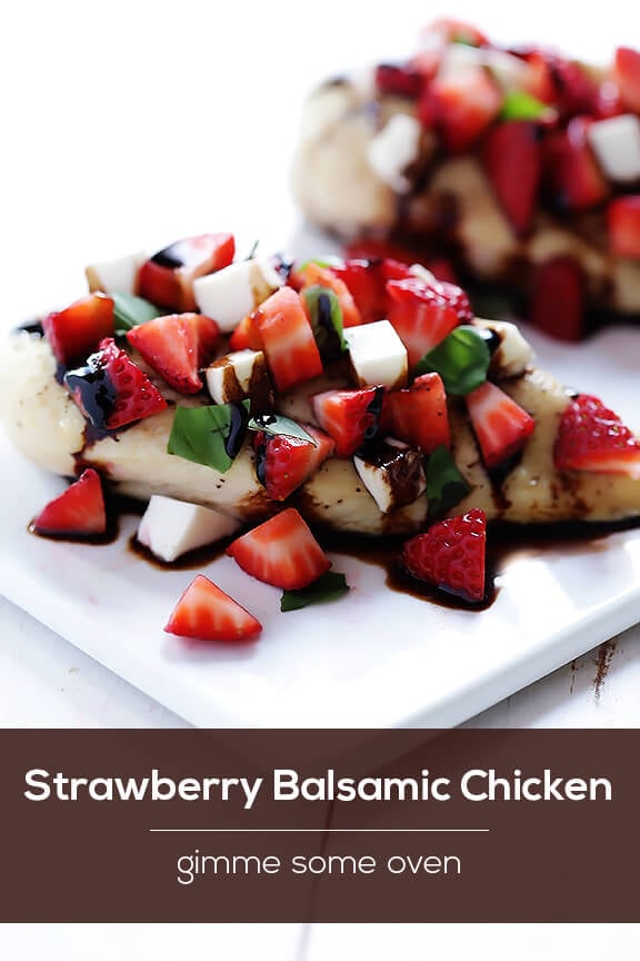 Strawberry Balsamic Chicken Recipe | gimmesomeoven.com