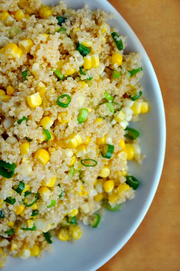 Quinoa with Corn and Scallions | justataste.com