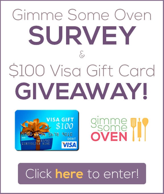 $100 Visa Giftcard Survey Giveaway | gimmesomeoven.com