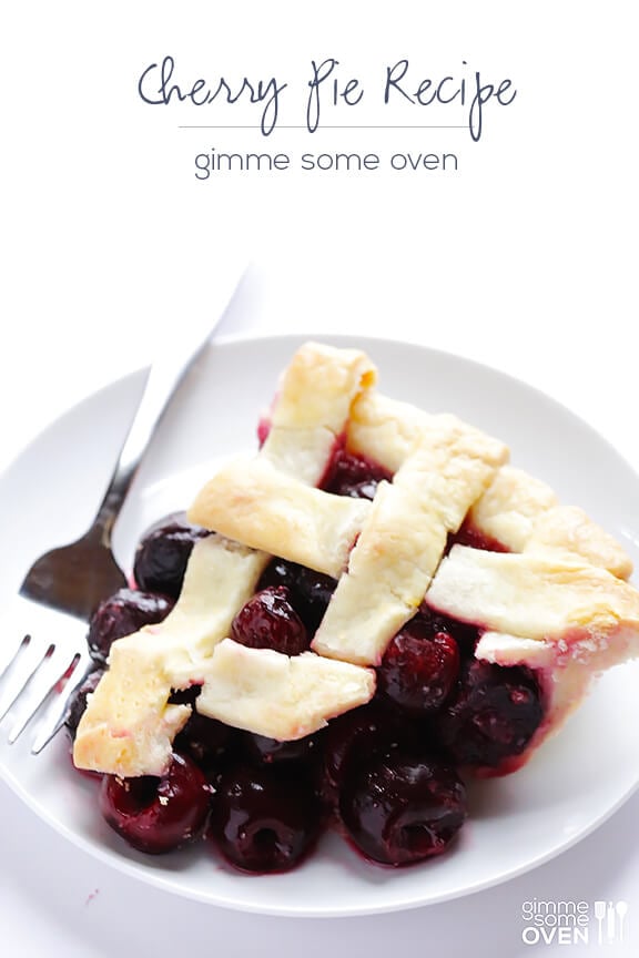 Sweet Cherry Pie Recipe | gimmesomeoven.com