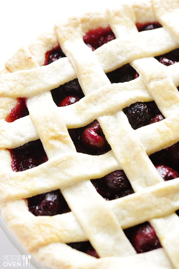 Sweet Cherry Pie Recipe | gimmesomeoven.com