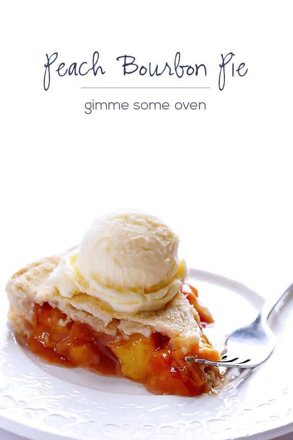 Peach Bourbon Pie Recipe | gimmesomeoven.com