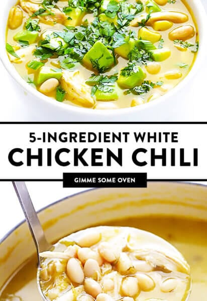 Slow Cooker White Chicken Chili - Damn Delicious