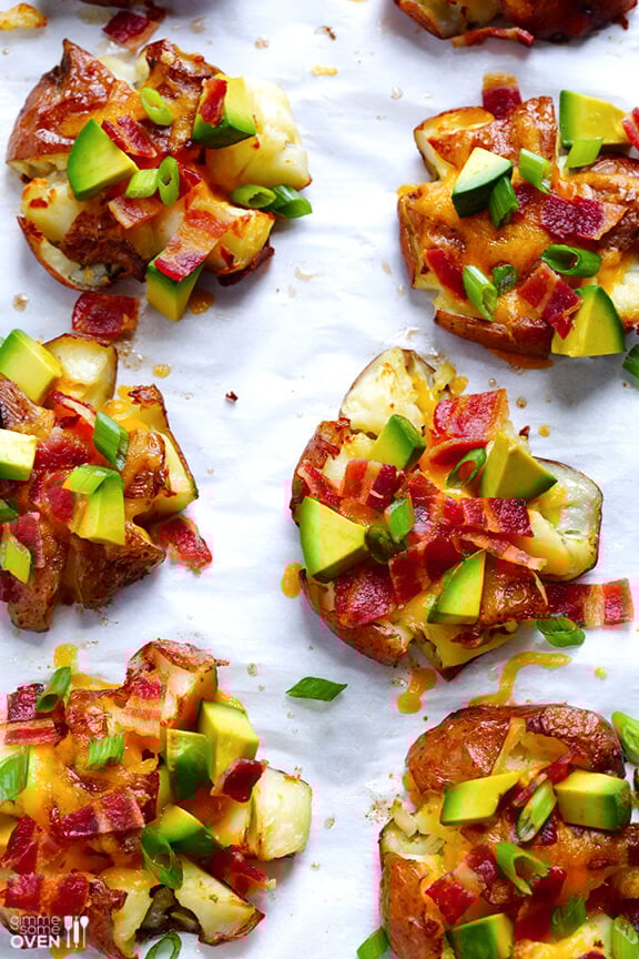 Easy Smashed Potatoes - Gimme Some Oven