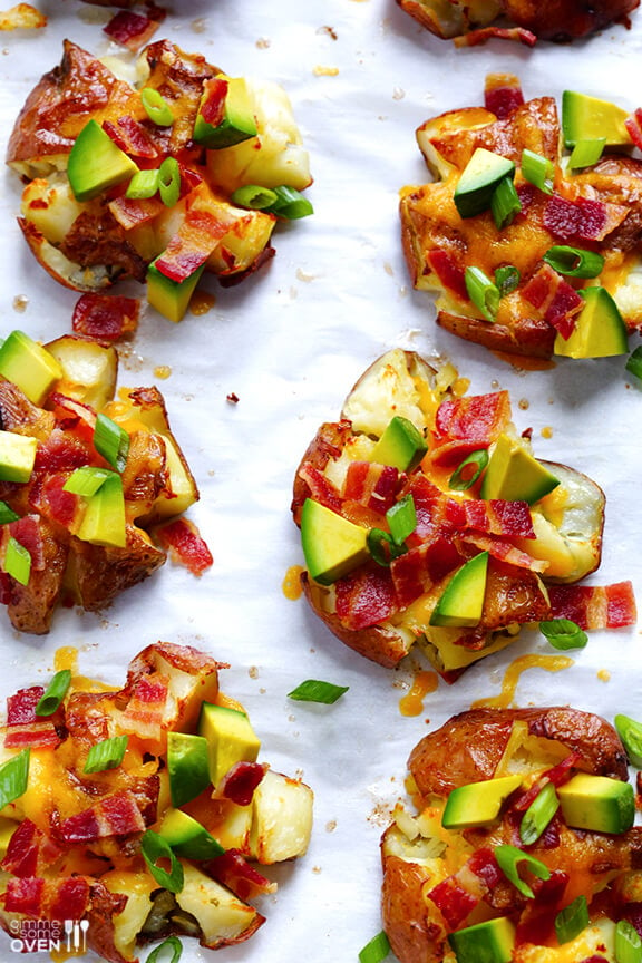 Loaded Smashed Potatoes - Damn Delicious