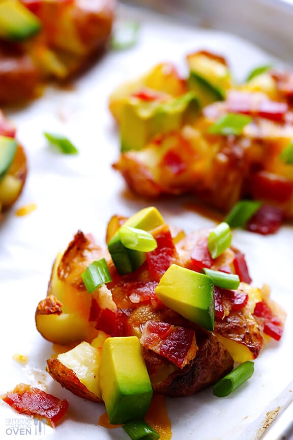 Loaded Smashed Potatoes - Damn Delicious