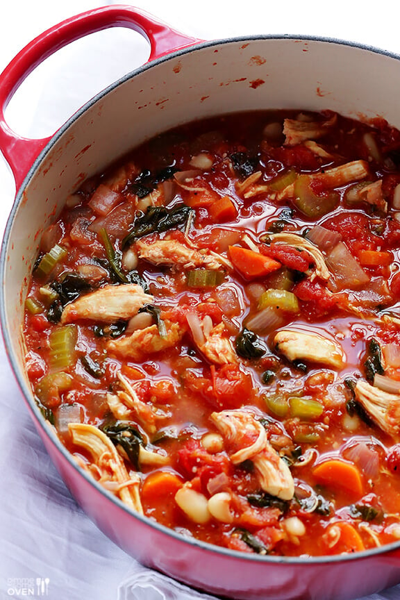 Tomato Basil Chicken Stew | gimmesomeoven.com