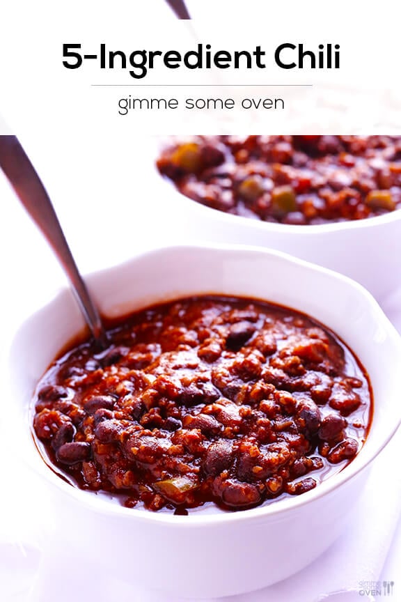 5 Ingredient Chili | gimmesomeoven.com