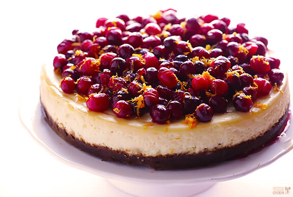 Cranberry Orange Cheesecake Recipe | gimmesomeoven.com