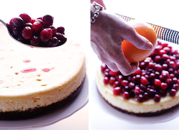 Cranberry Orange Cheesecake Recipe | gimmesomeoven.com