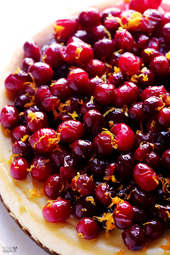 Cranberry Orange Cheesecake Recipe | gimmesomeoven.com