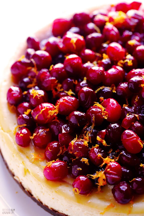 Cranberry Orange Cheesecake Recipe | gimmesomeoven.com