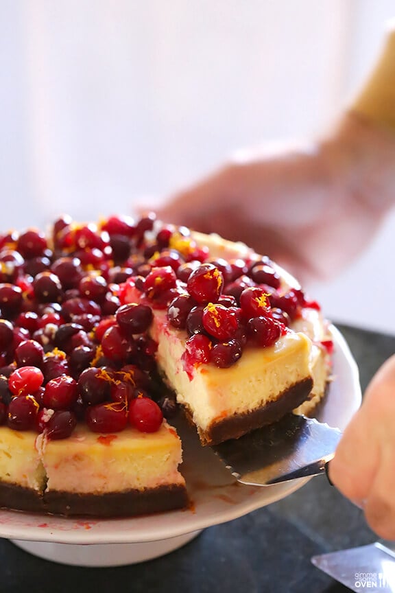 Cranberry Orange Cheesecake Recipe | gimmesomeoven.com