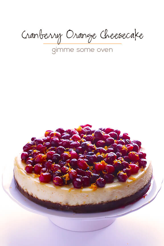 Cranberry Orange Cheesecake Recipe | gimmesomeoven.com