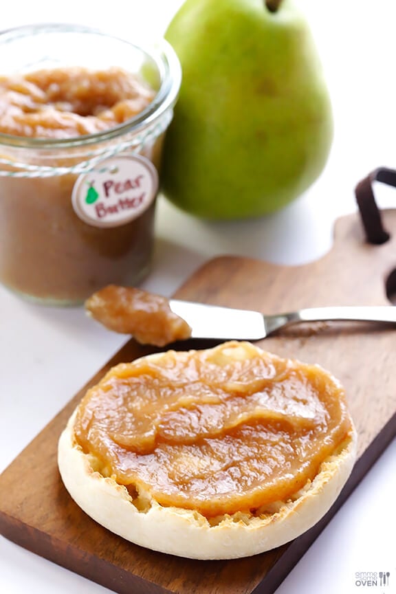 Easy Stovetop Pear Butter Recipe | gimmesomeoven.com