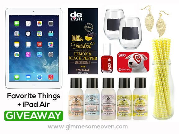 My Favorite Things & iPad GIVEAWAY | gimmesomeoven.com #giveaway