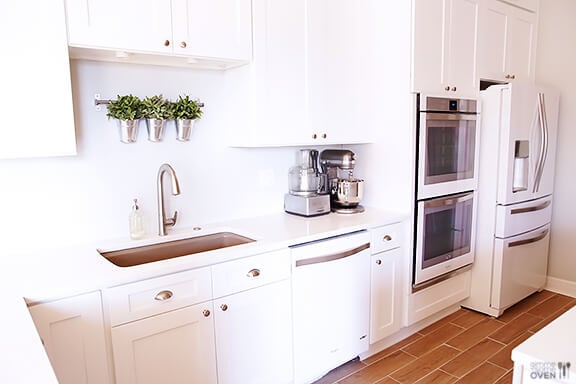 All-White Kitchen with White Appliances