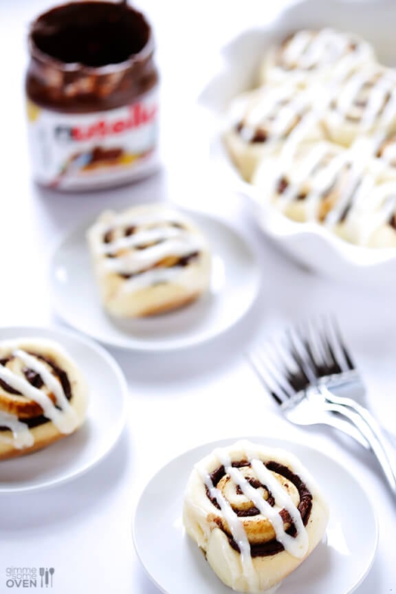 1-Hour Nutella Cinnamon Rolls Recipe | gimmesomeoven.com