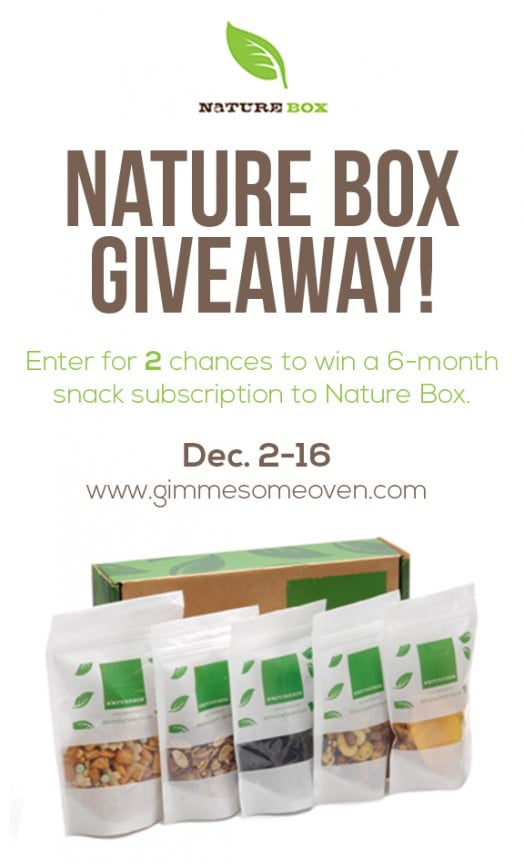 Enter for a chance to win delicious and healthy snacks from Nature Box! | gimmesomeoven.com