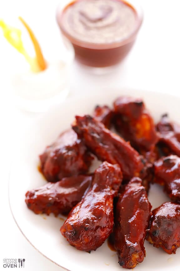 BBQ Baked Chicken Wings | gimmesomeoven.com